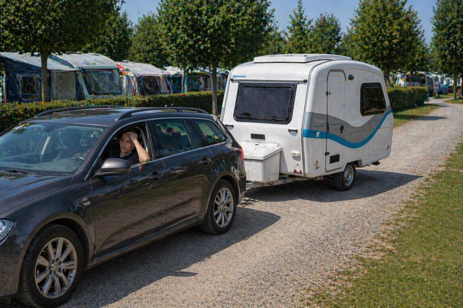 Couvání s karavanem v kempi